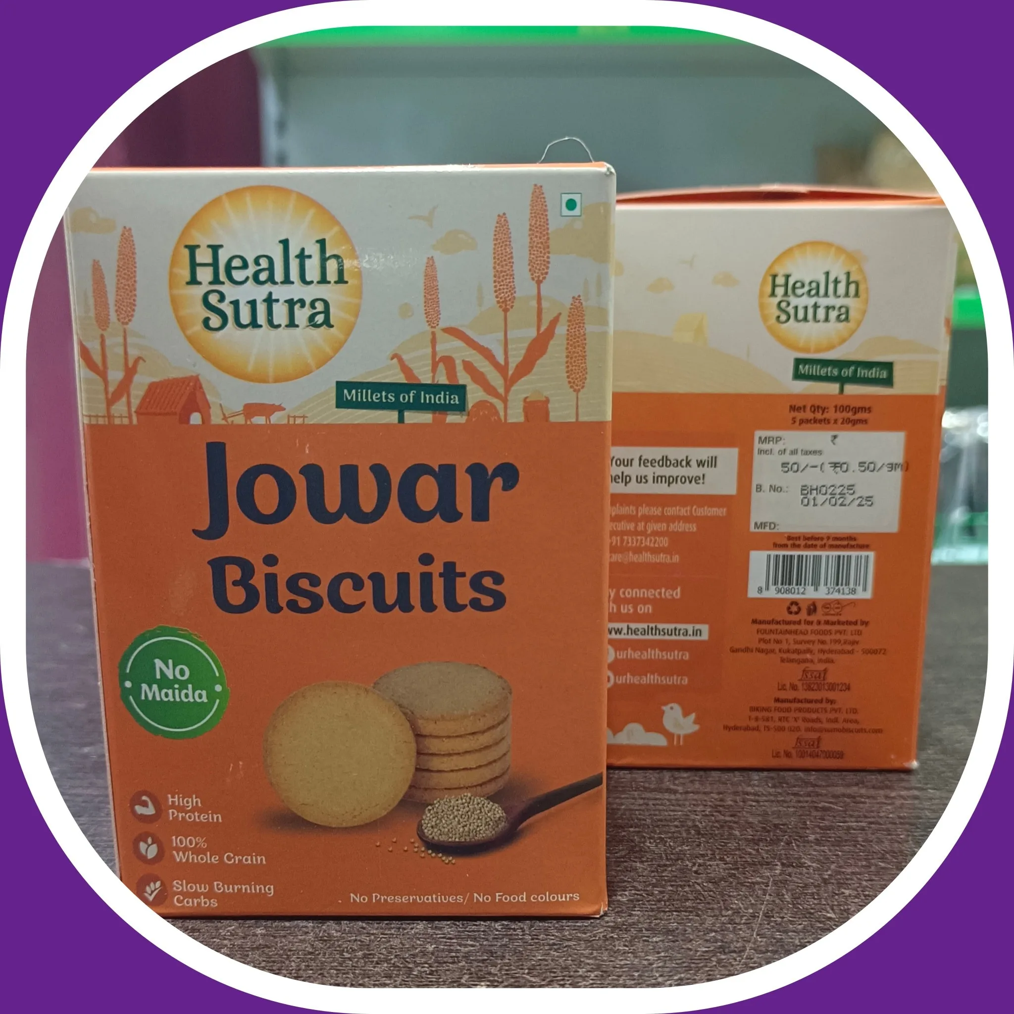Ragi And Jawar Biscuits 50gm Combo