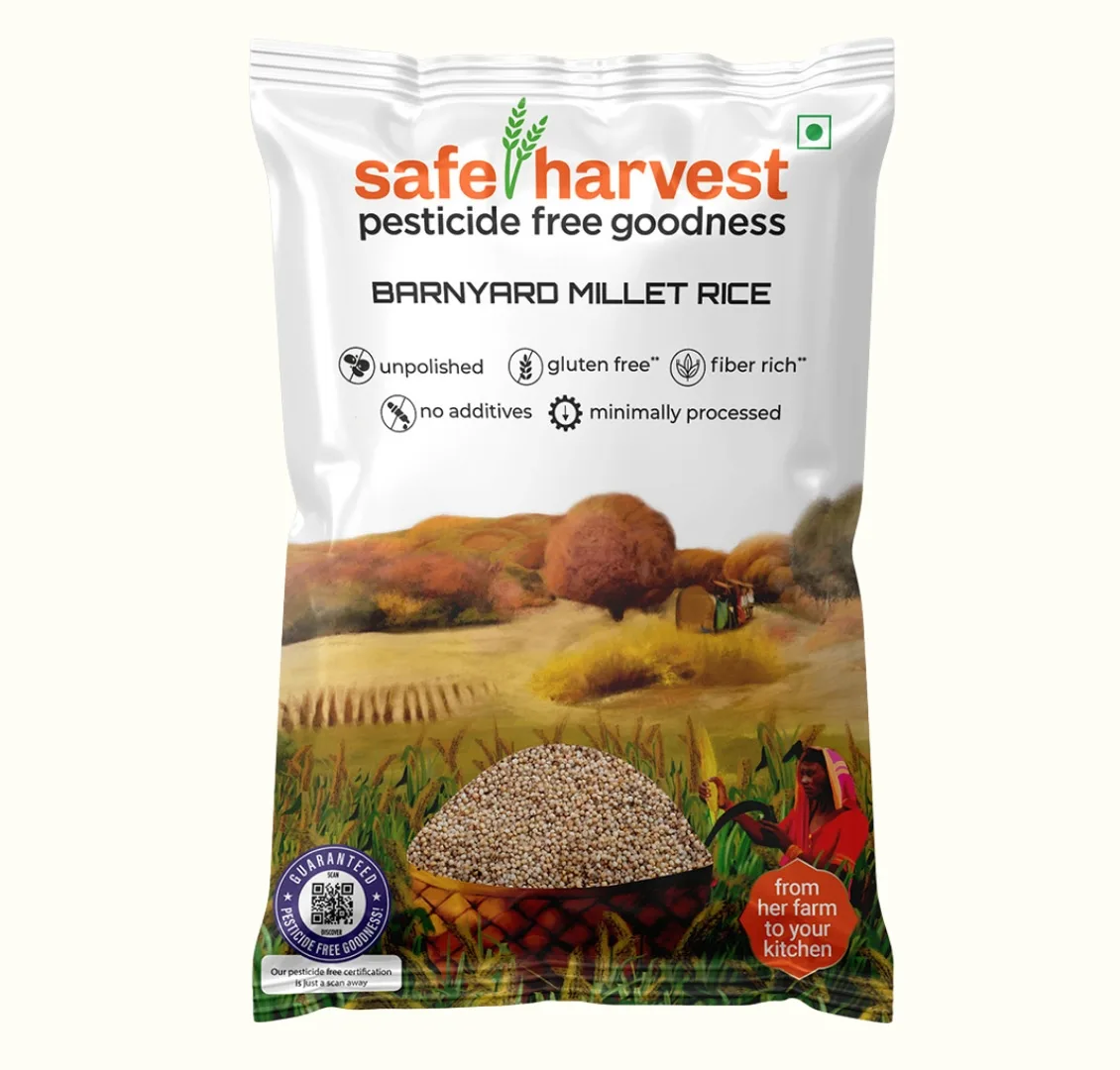 Safe Harvest Barnyard Millet (Sanwa) Rice 500g | Oodalu | Pesticide Free | Gluten-Free & Healthy