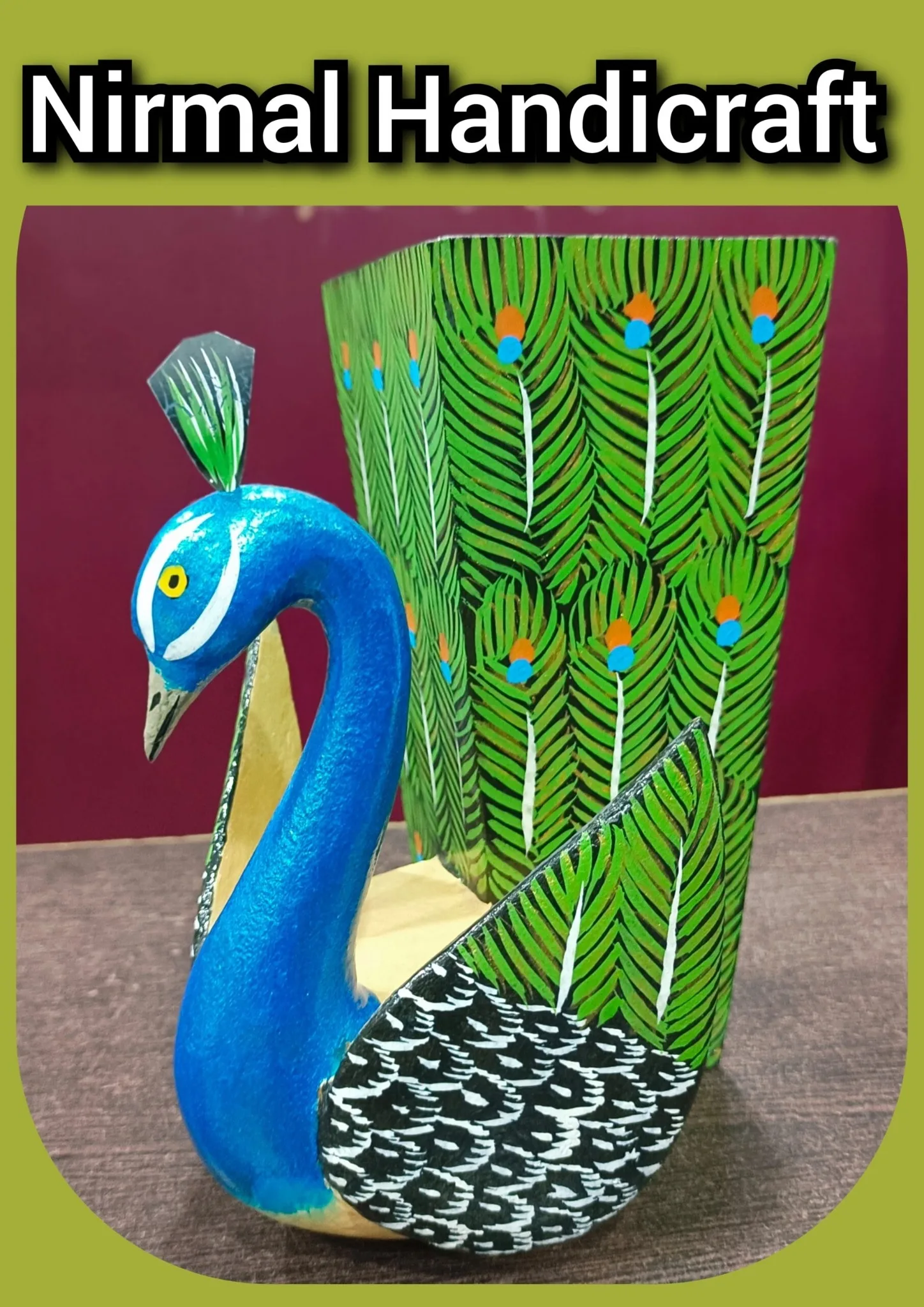 Nirmal handicraft peacock flowerage