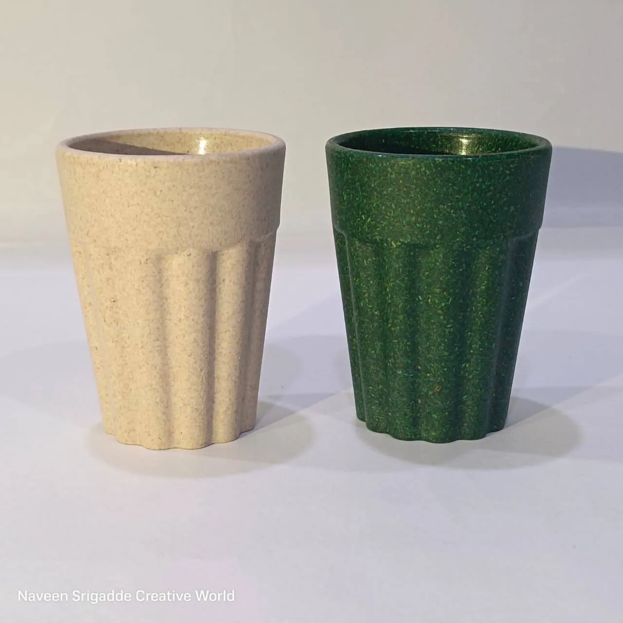Gokulam Organics Eco-Friendly Cutting Chai Cups Set of 6 | 100ml Reusable Tea, Coffee & Milk Cups | Made with Bamboo & Rice Husk | Microwave & Dishwasher Safe | Lightweight & Durable